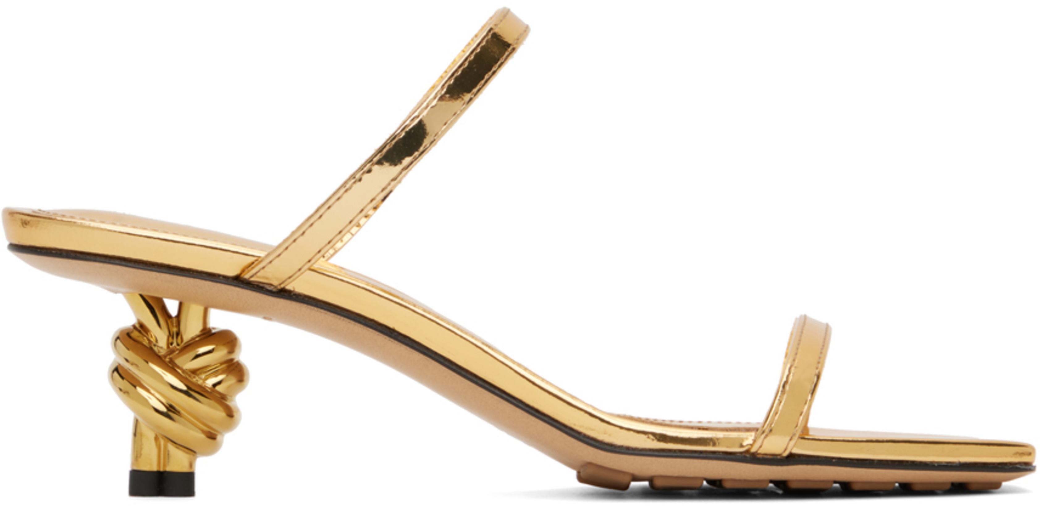 Gold Knot Mules by BOTTEGA VENETA