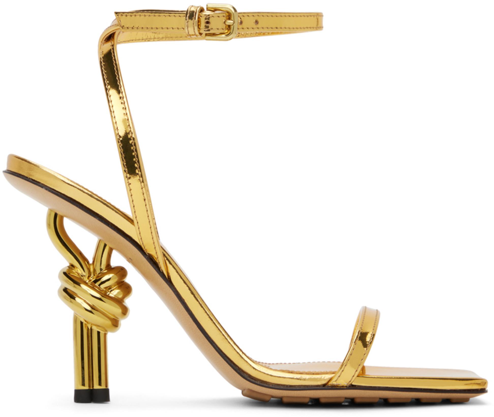 Gold Knot Sandals by BOTTEGA VENETA