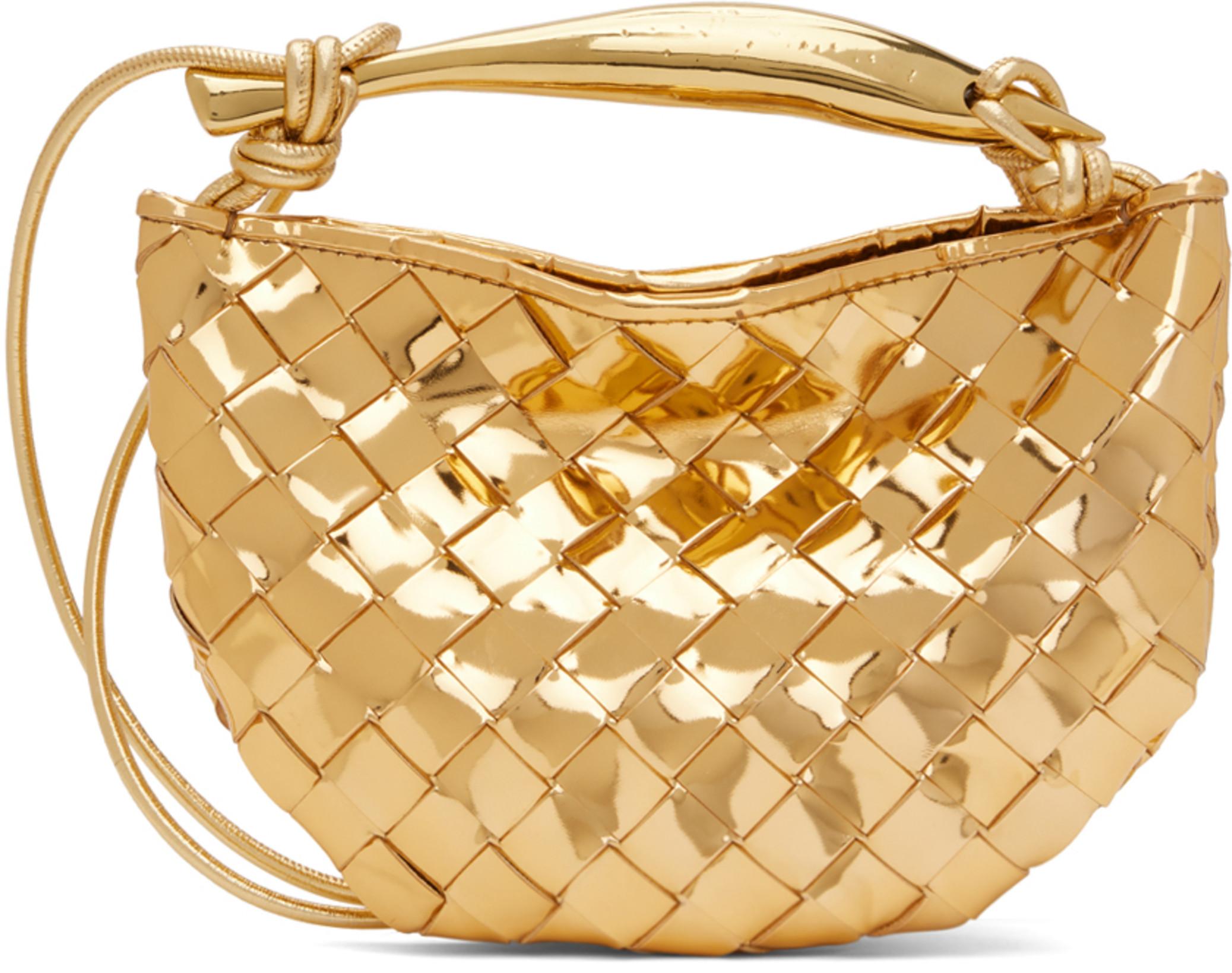 Gold Mini Sardine Bag by BOTTEGA VENETA
