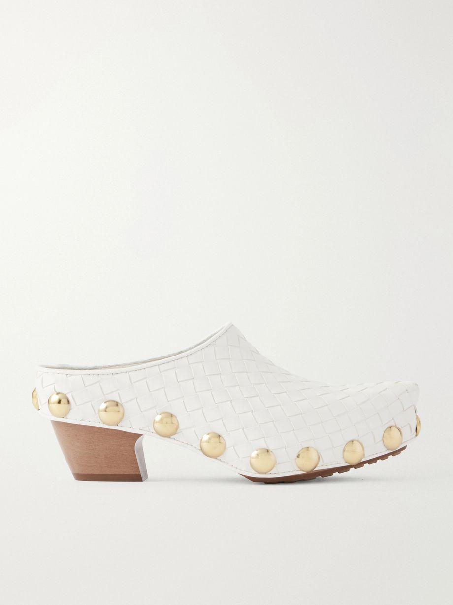 Gondola studded Intrecciato leather clogs by BOTTEGA VENETA