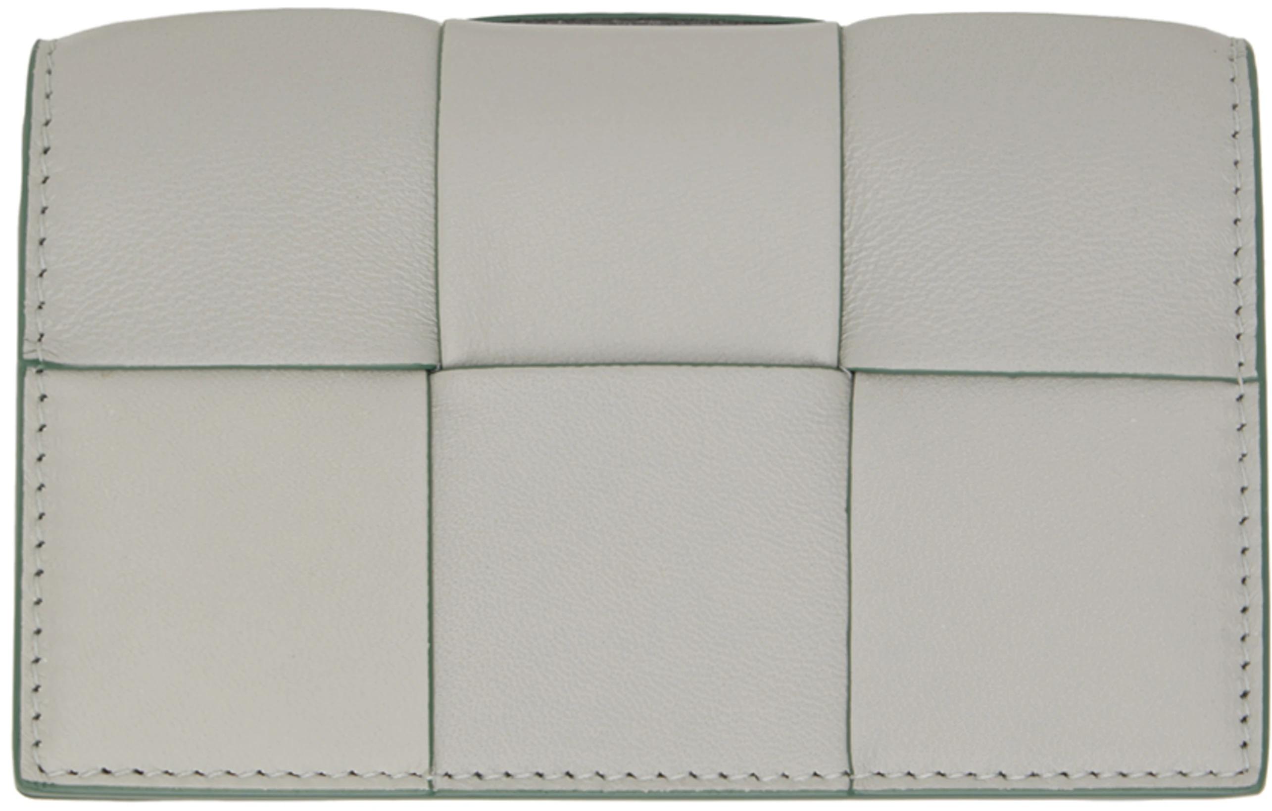 Gray Cassette Card Holder by BOTTEGA VENETA