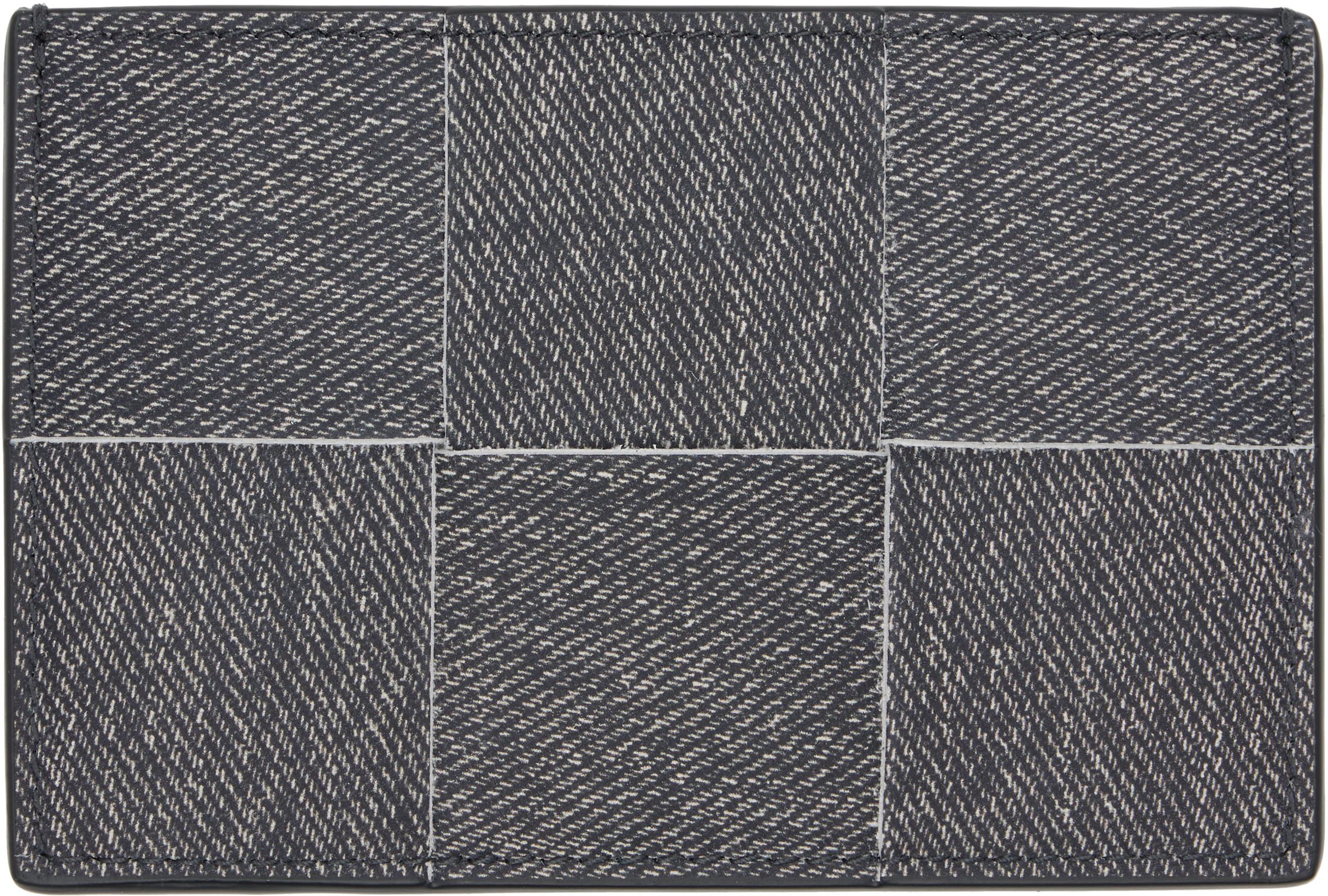 Gray Cassette Slim Flap Card Holder by BOTTEGA VENETA