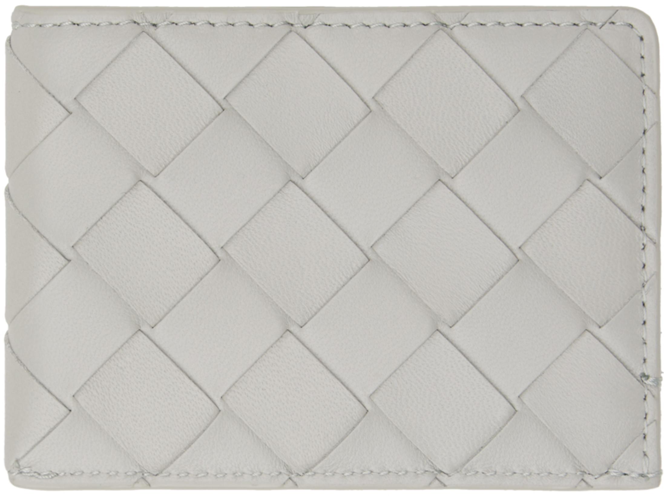 Gray Intrecciato Card Holder by BOTTEGA VENETA