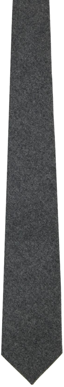 Gray Light Wool Flannel Tie by BOTTEGA VENETA