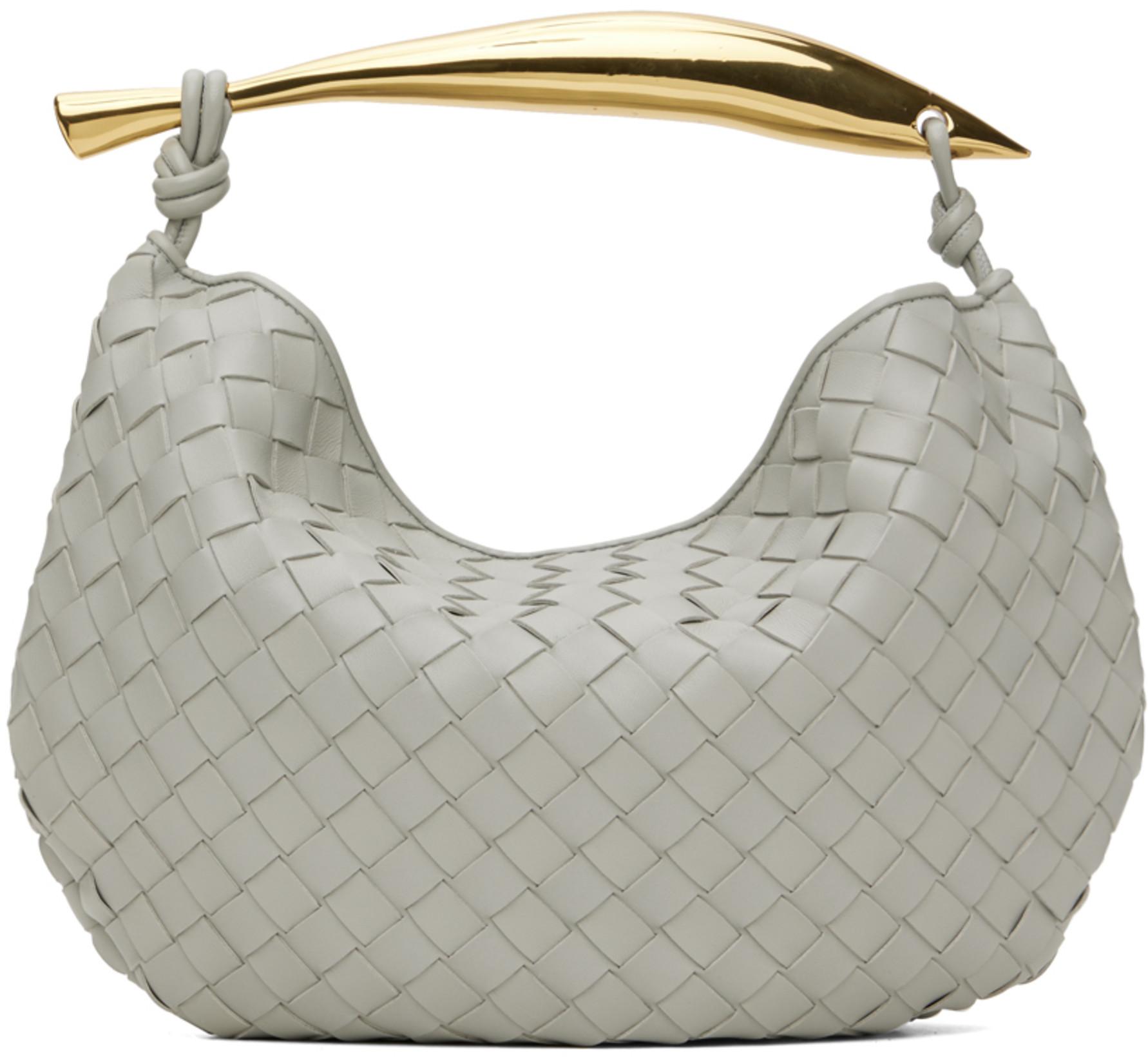 Gray Sardine Top Handle Bag by BOTTEGA VENETA
