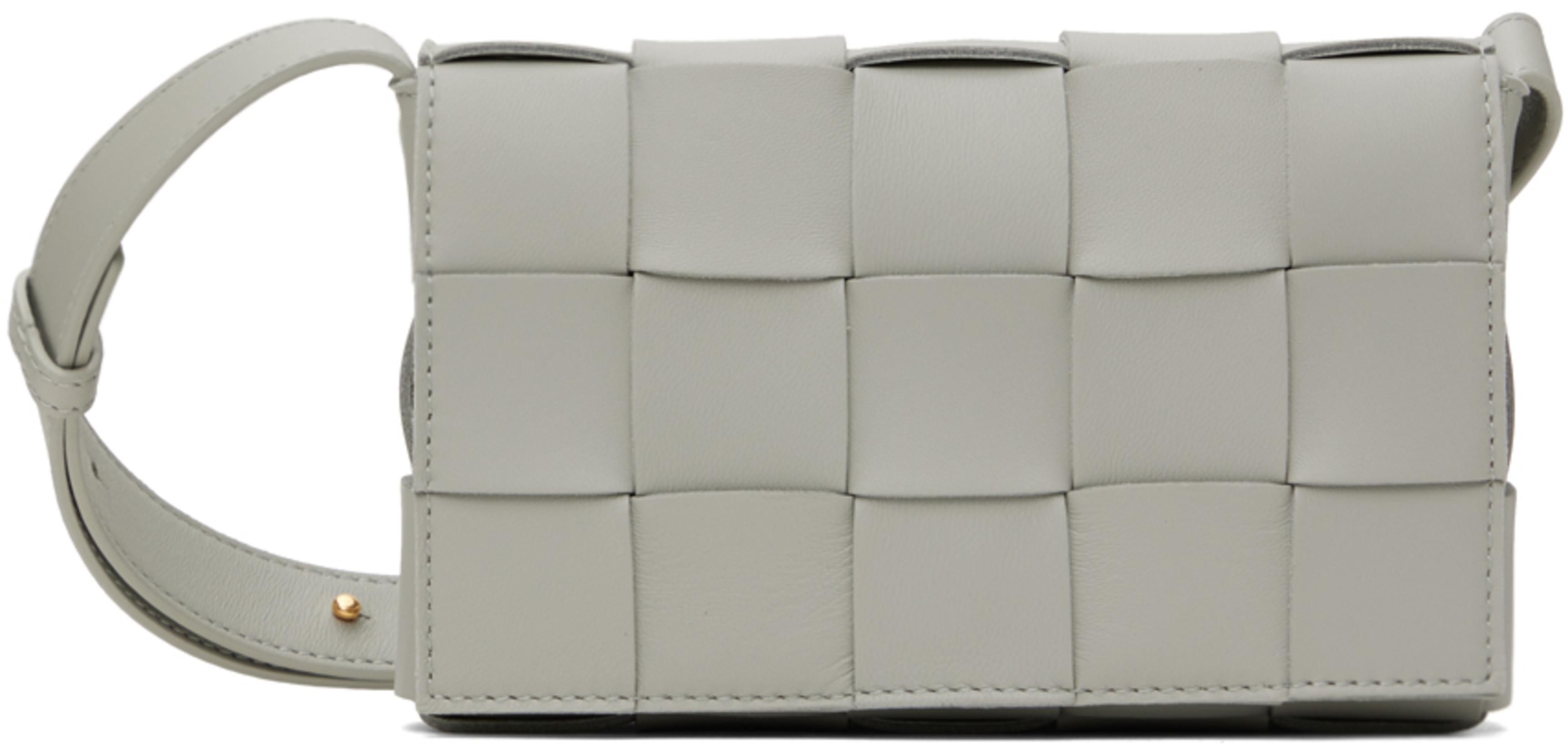 Gray Small Cassette Bag by BOTTEGA VENETA
