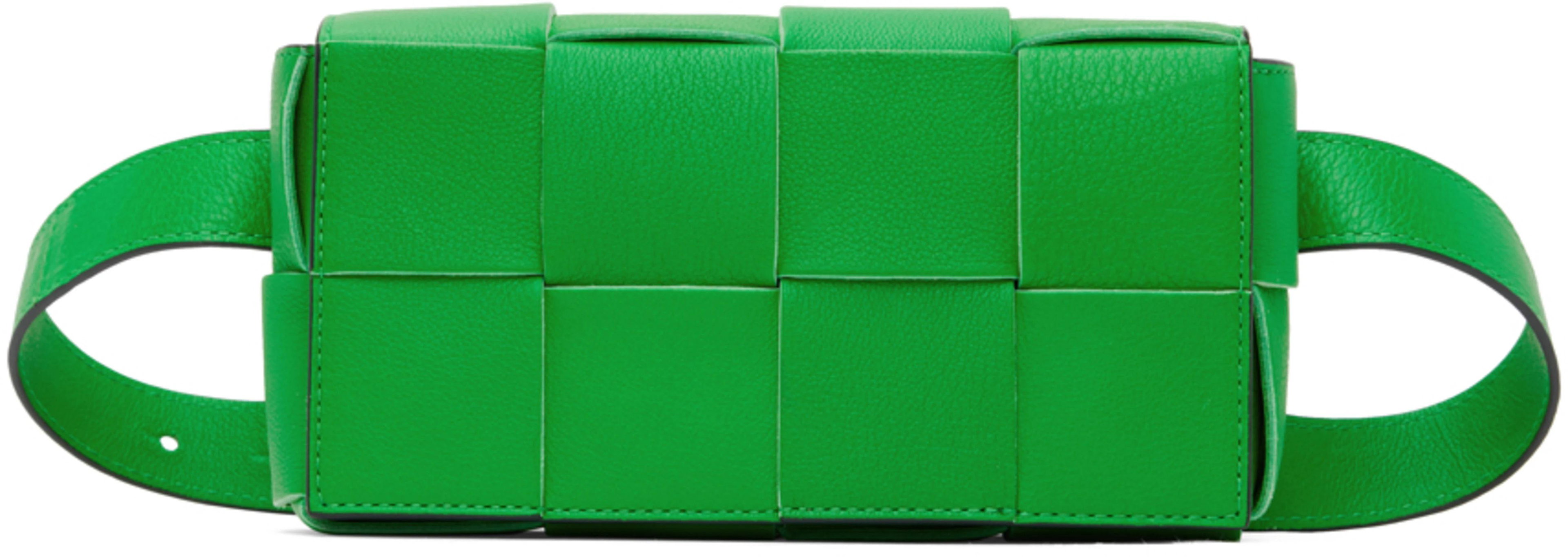 Green Cassette Belt Bag by BOTTEGA VENETA