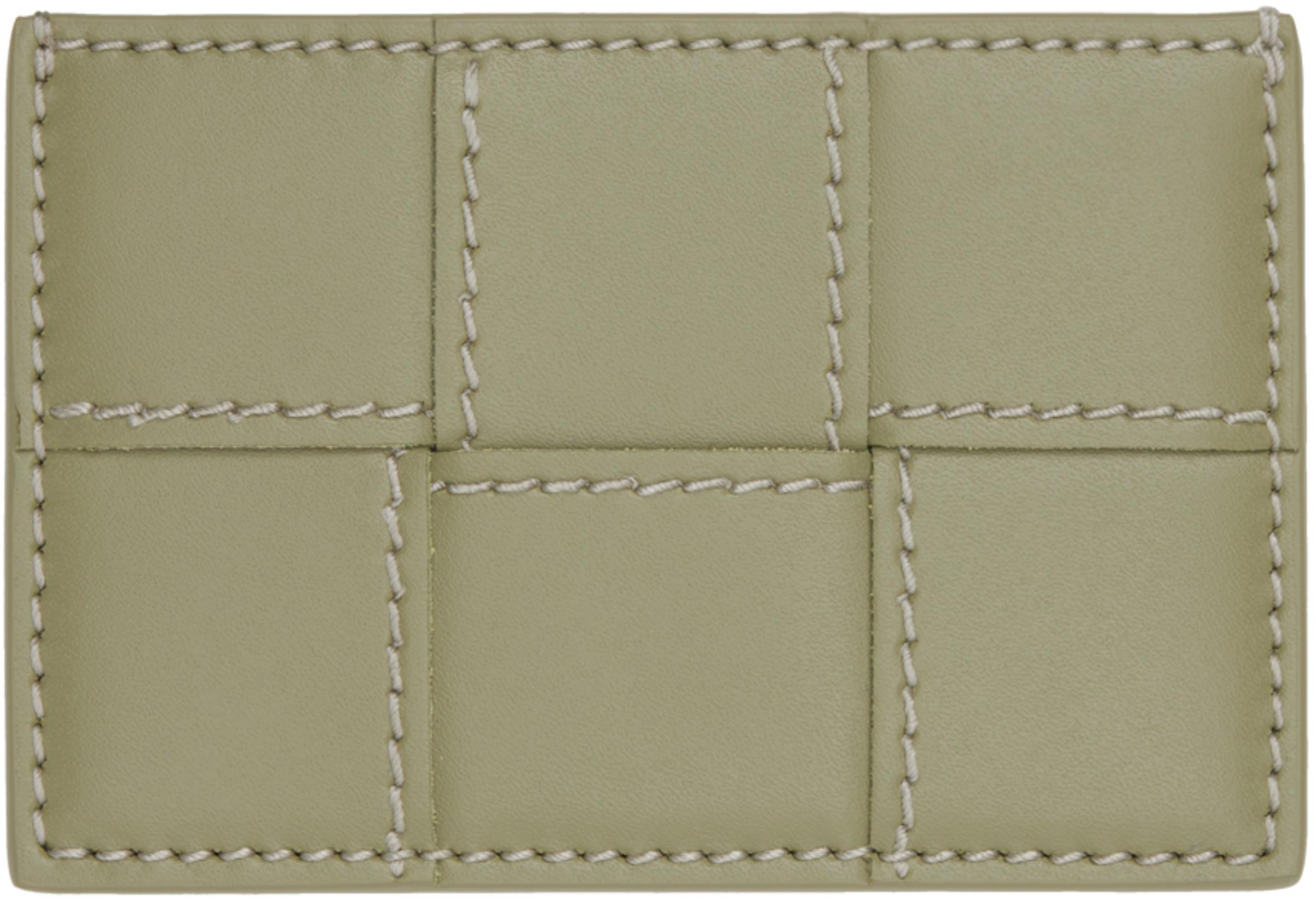 Green Cassette Credit Card Holder by BOTTEGA VENETA