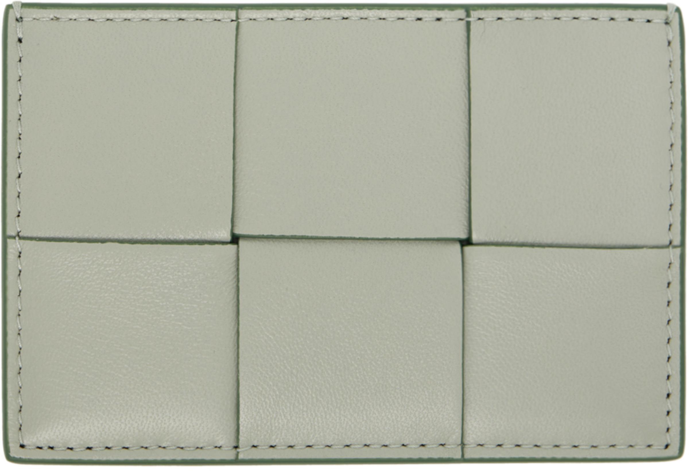 Green Cassette Credit Card Holder by BOTTEGA VENETA