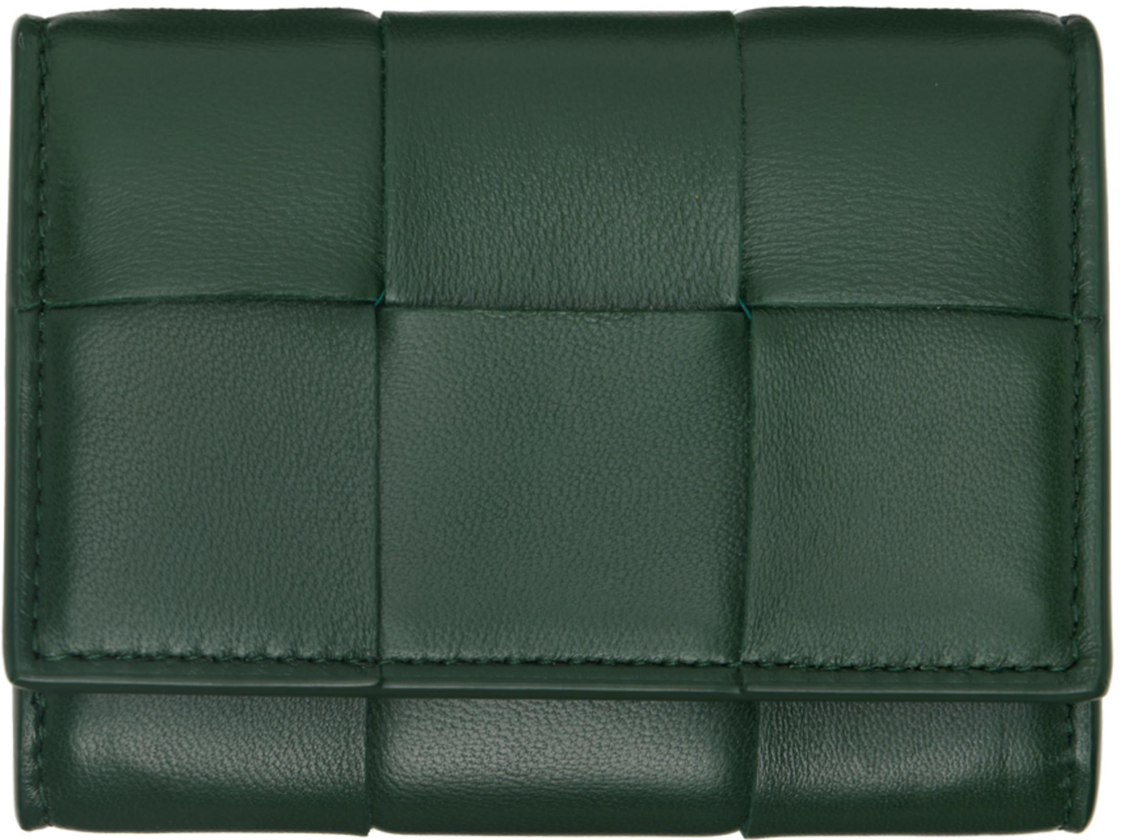 Green Envelope Coin Pouch by BOTTEGA VENETA