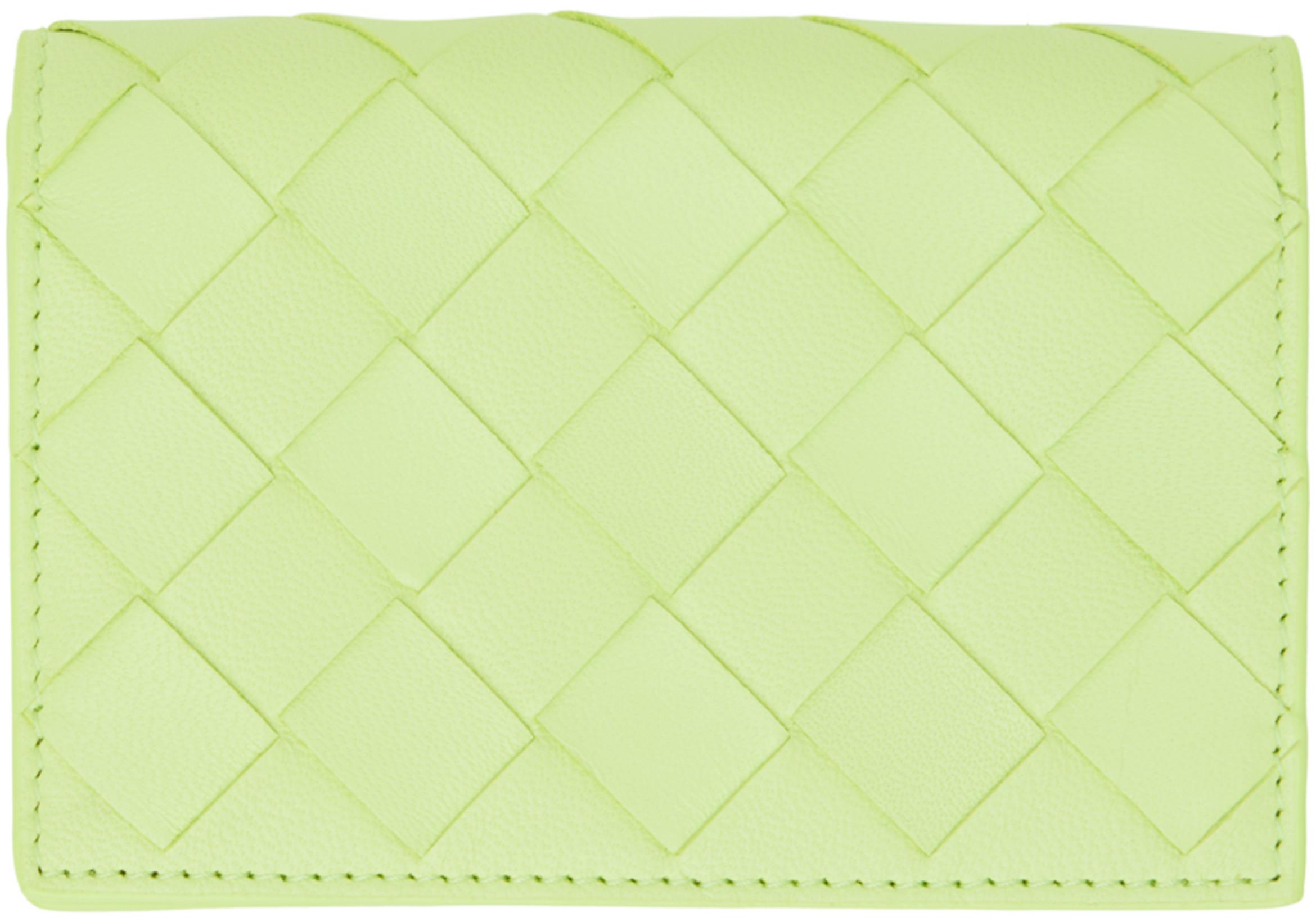 Green Intrecciato Card Holder by BOTTEGA VENETA