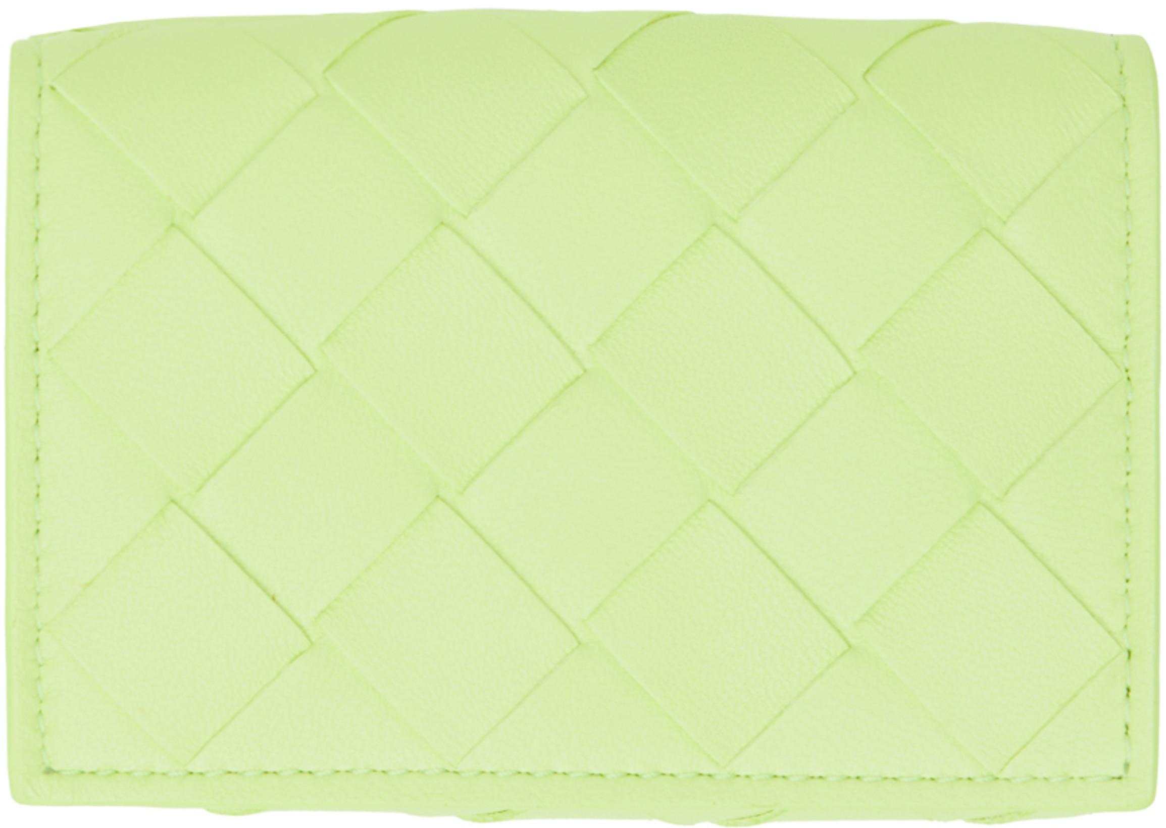 Green Intrecciato Wallet by BOTTEGA VENETA