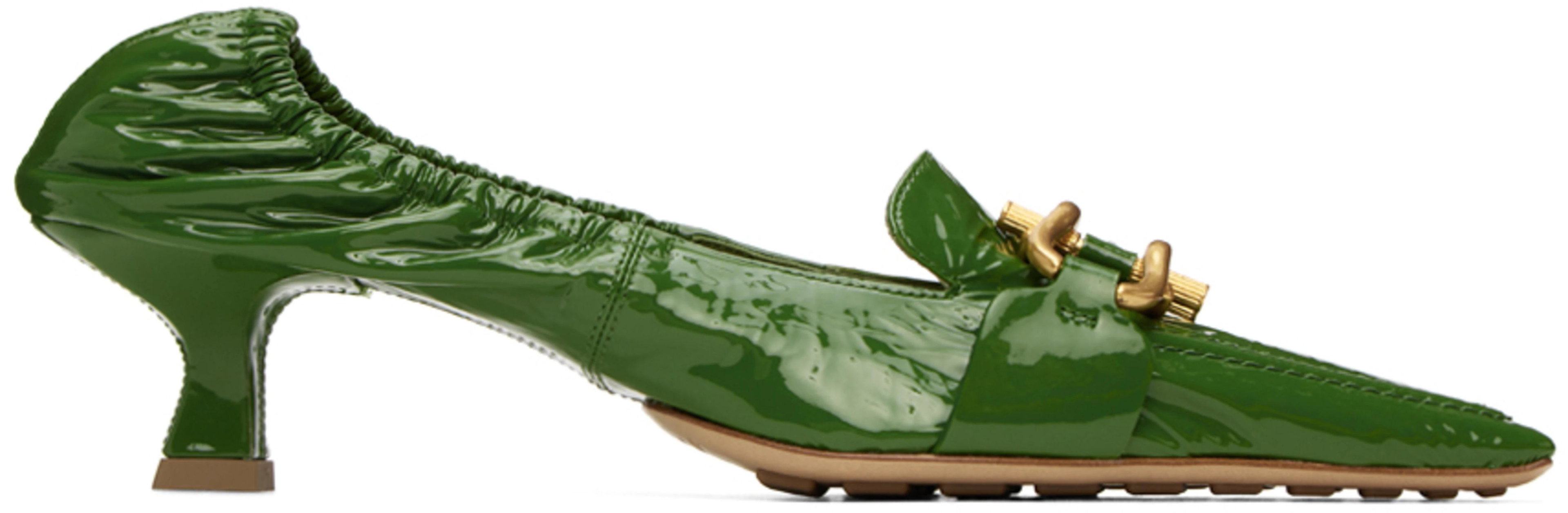 Green Madame Pumps by BOTTEGA VENETA