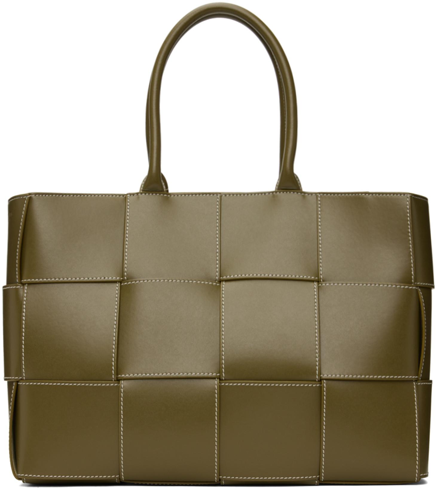 Green Medium Arco Tote by BOTTEGA VENETA