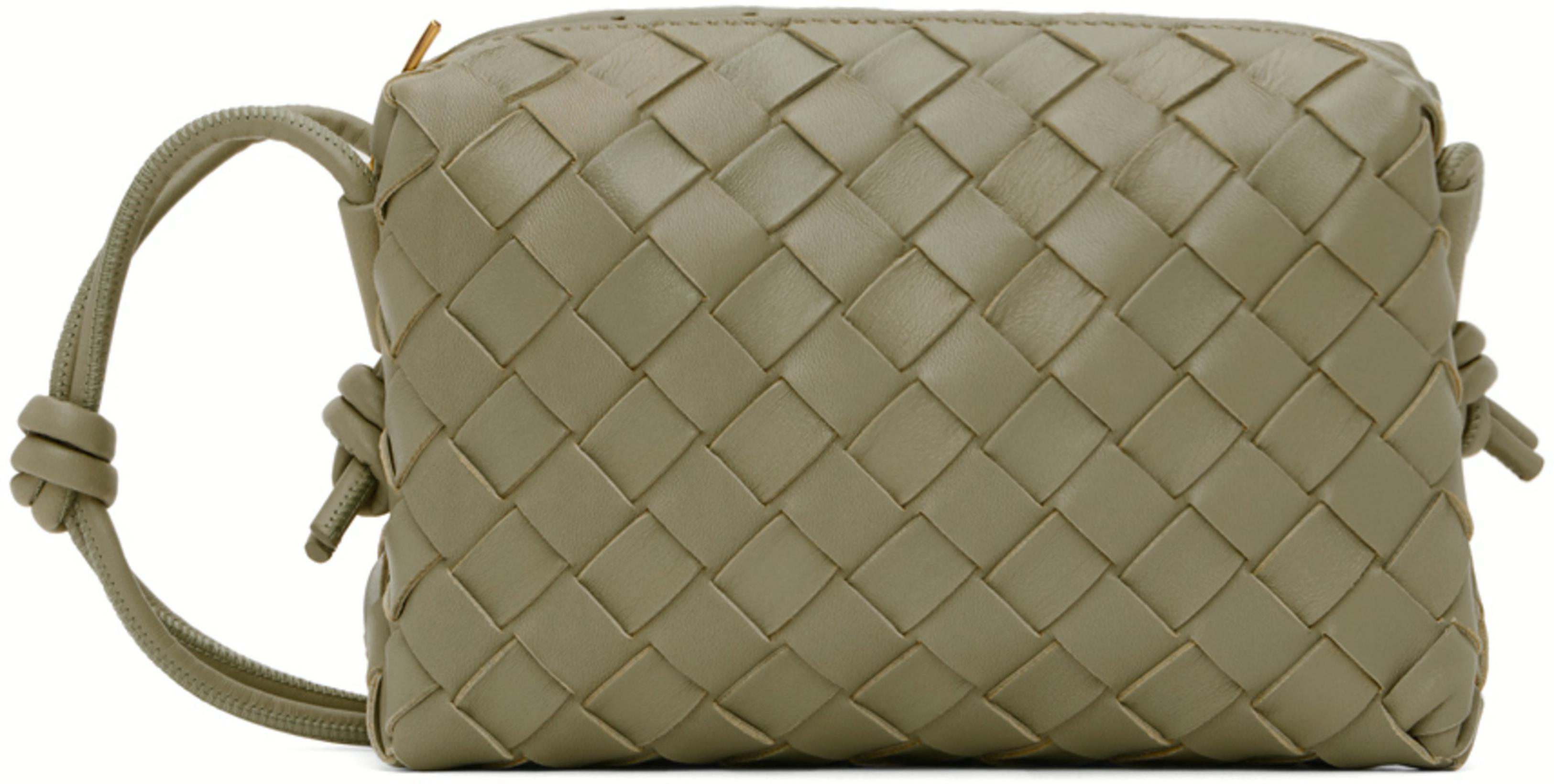 Green Mini Loop Camera Bag by BOTTEGA VENETA