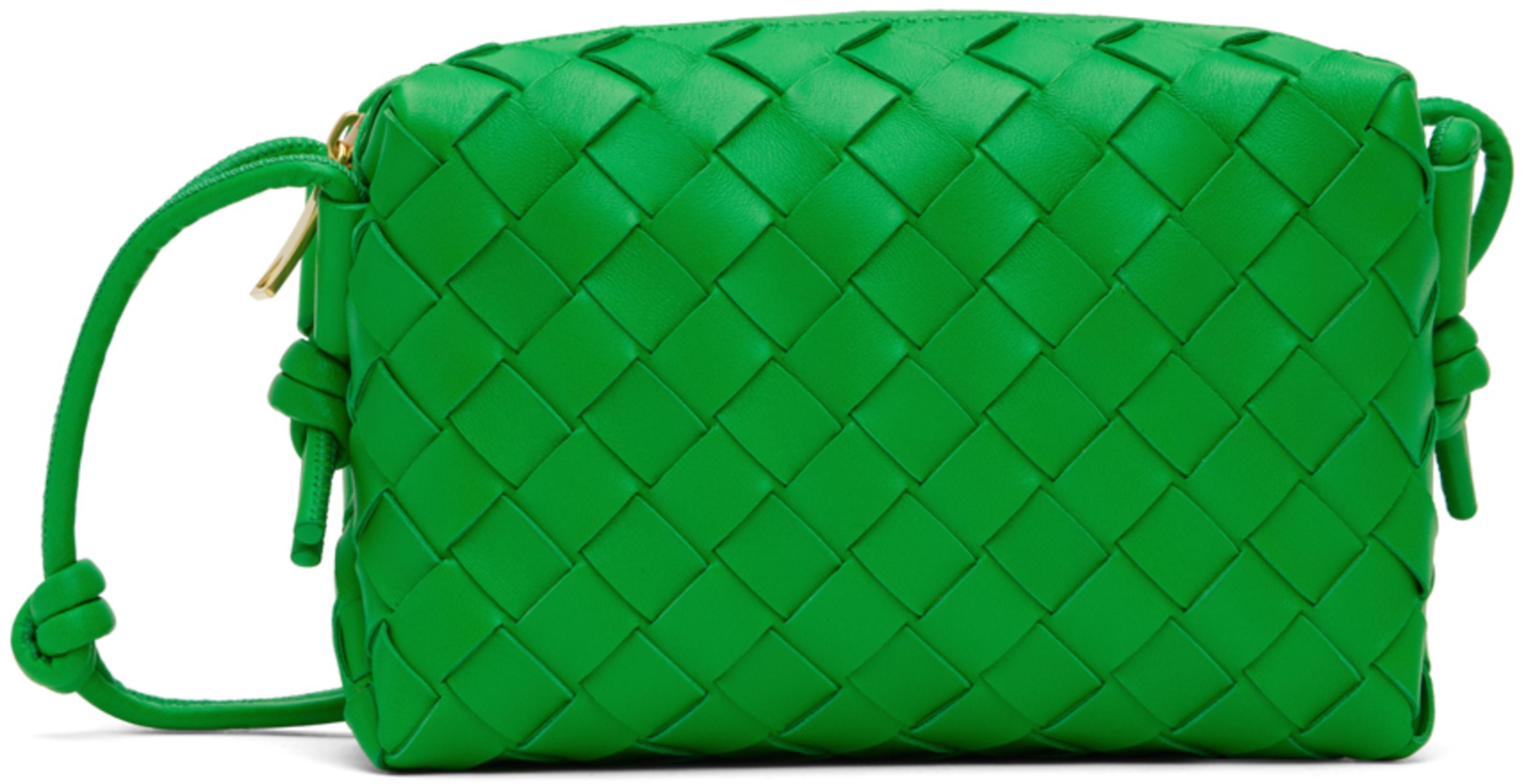 Green Mini Loop Camera Bag by BOTTEGA VENETA