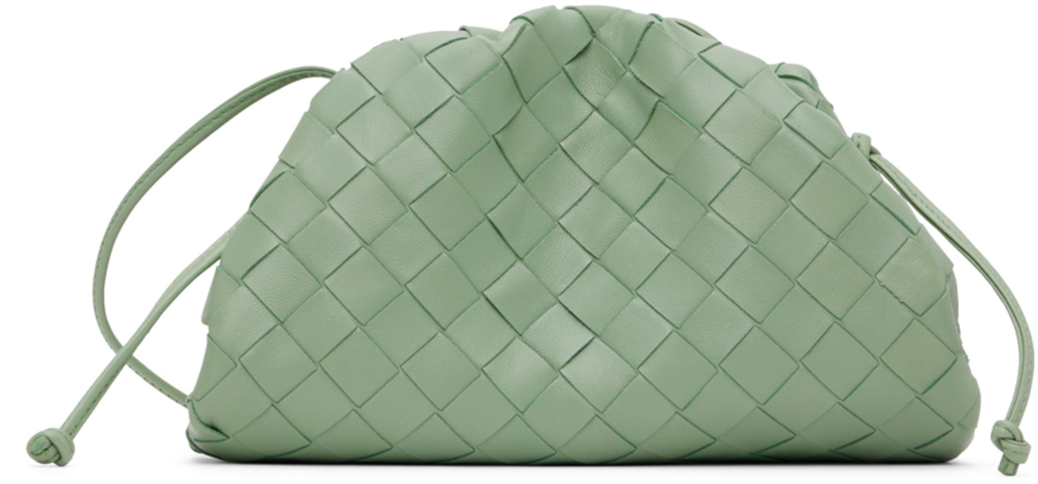 Green Mini Pouch Clutch by BOTTEGA VENETA