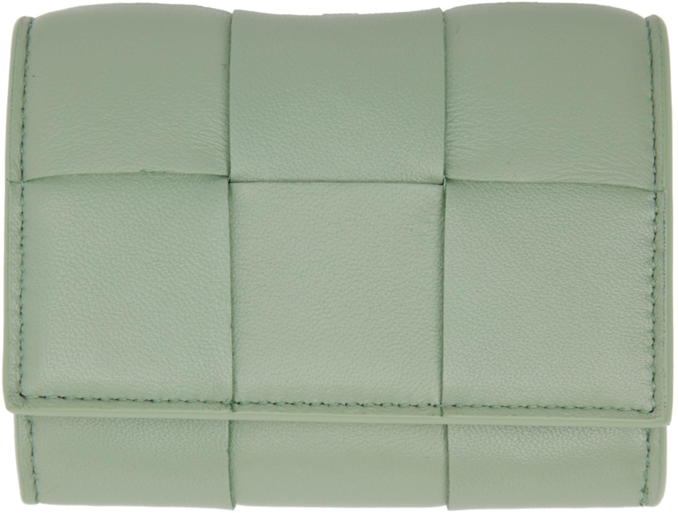 Green Small Envelope Card Case by BOTTEGA VENETA