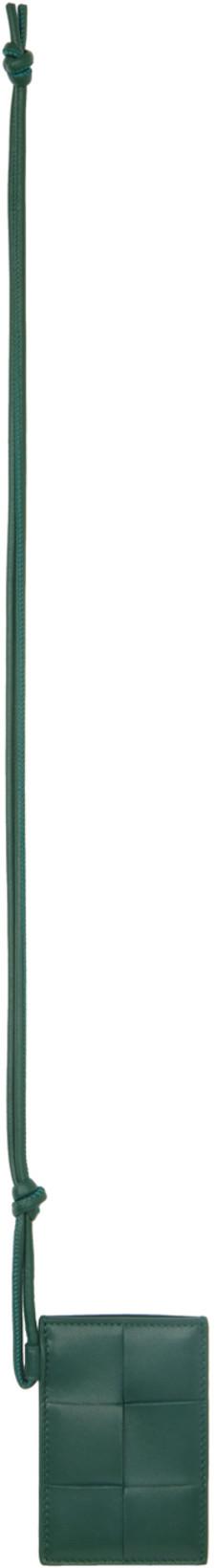 Green Strap Card Case by BOTTEGA VENETA