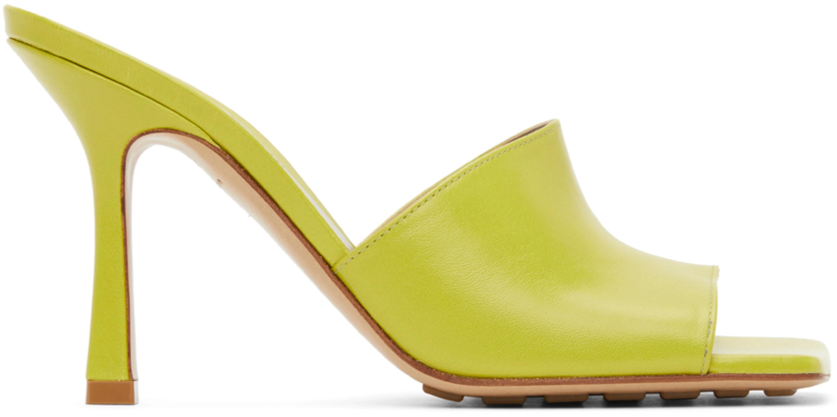 Green Stretch Heeled Sandals by BOTTEGA VENETA