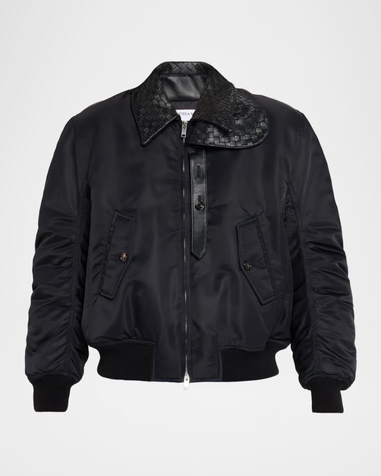 Intrecciato Collar Blouson Bomber Jacket by BOTTEGA VENETA
