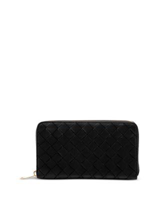 Intrecciato Leather Zip Around Wallet by BOTTEGA VENETA