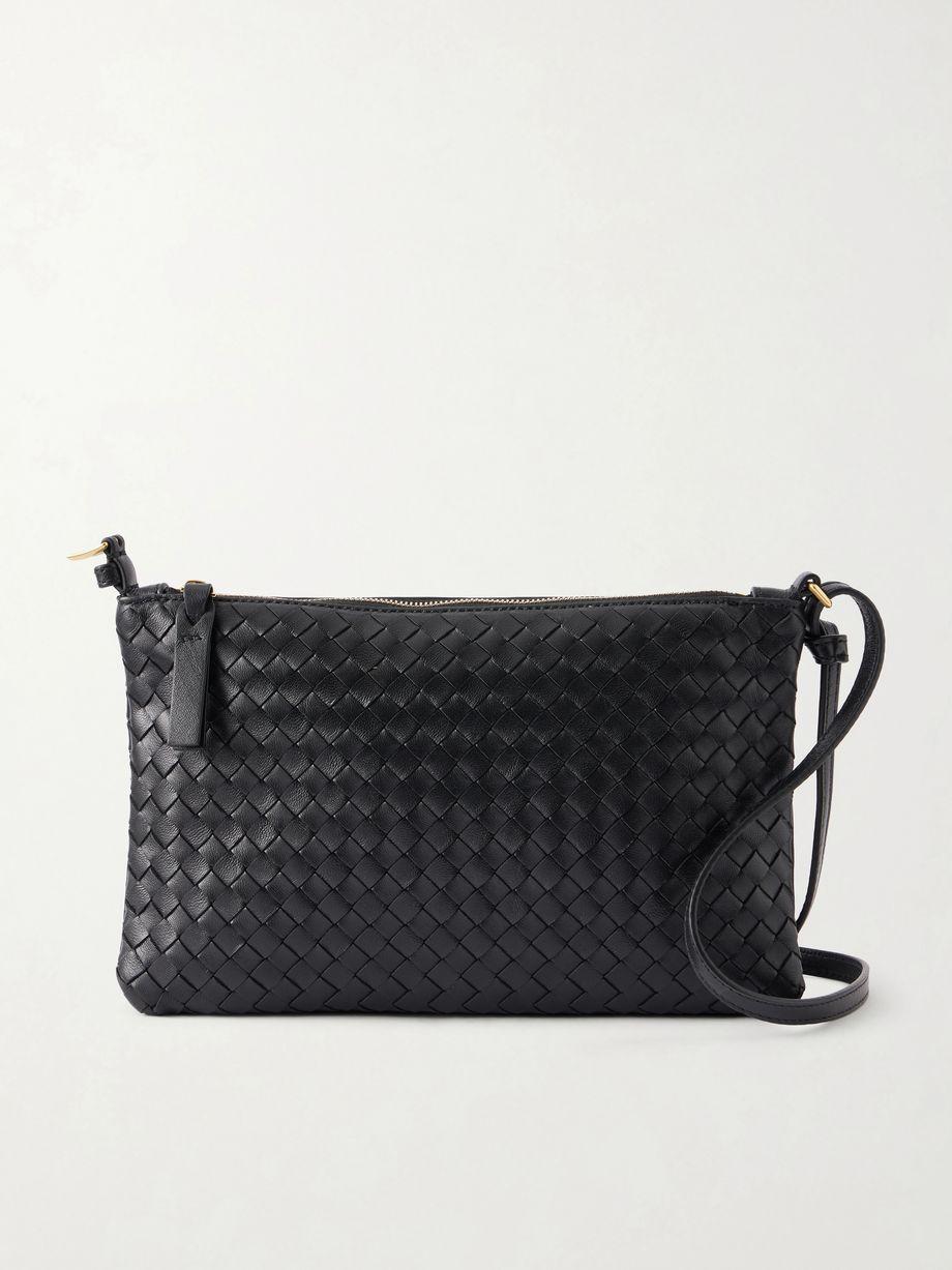 Intrecciato Piccolo leather medium pouch by BOTTEGA VENETA