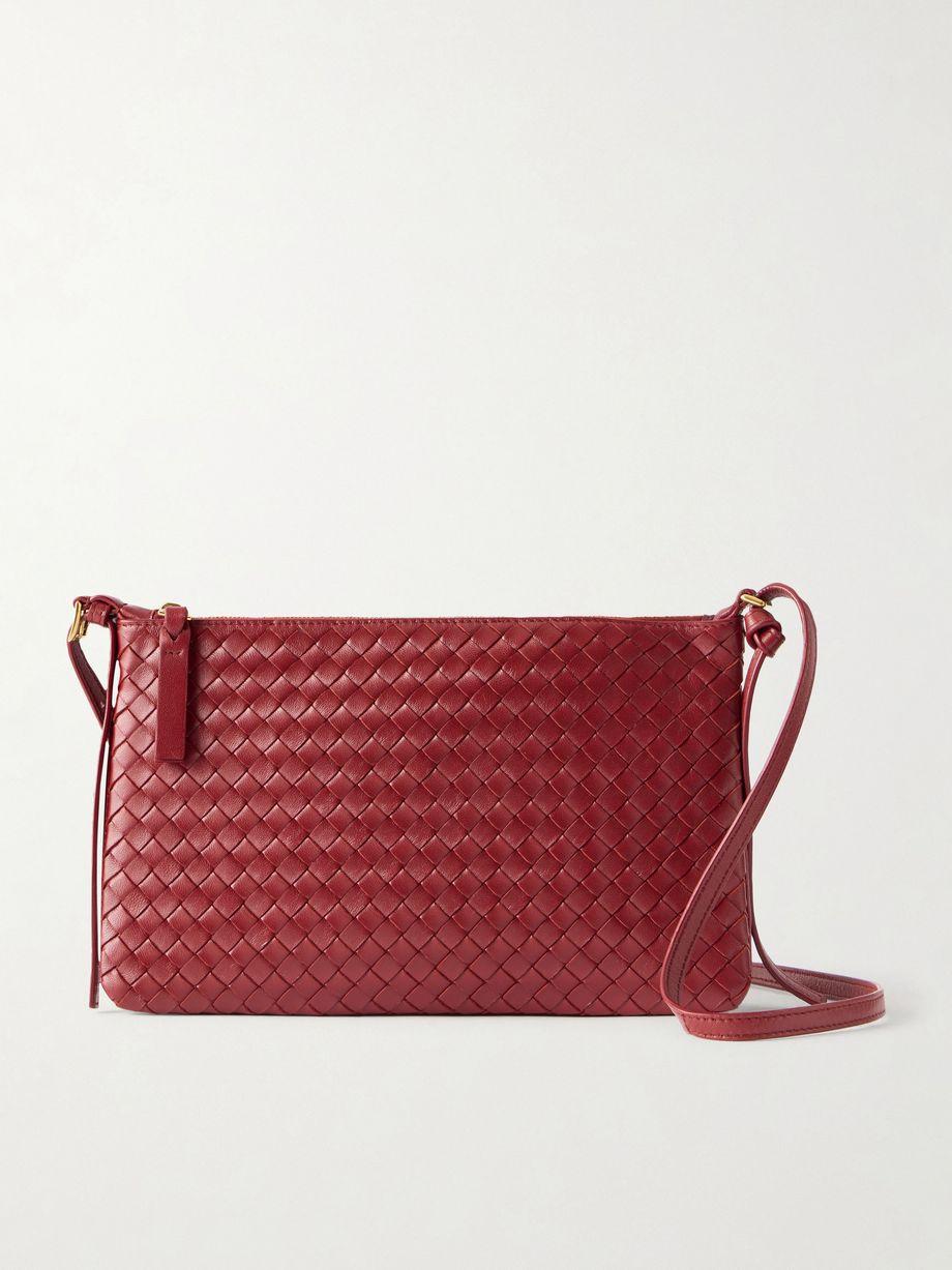 Intrecciato Piccolo leather medium pouch by BOTTEGA VENETA