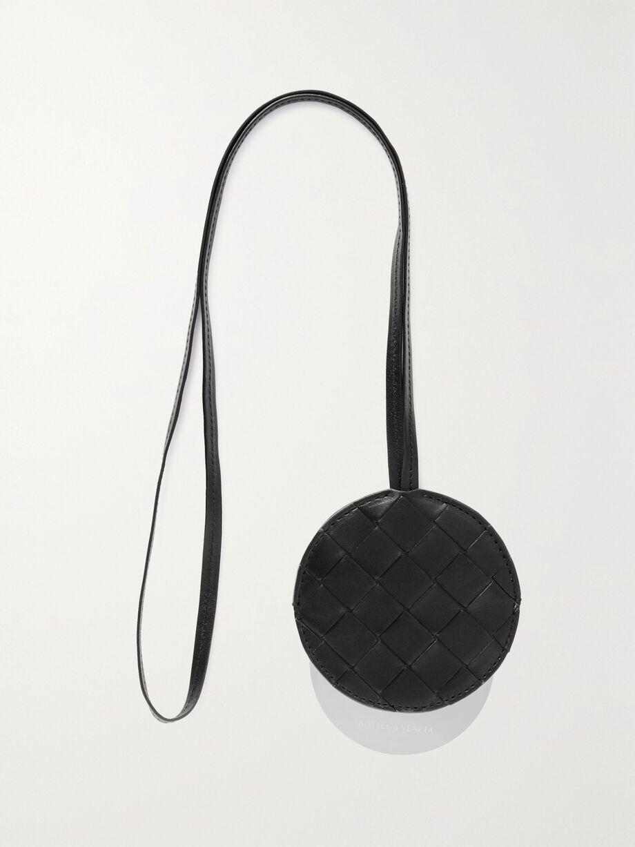 Intrecciato leather mirrror cover with lanyard by BOTTEGA VENETA