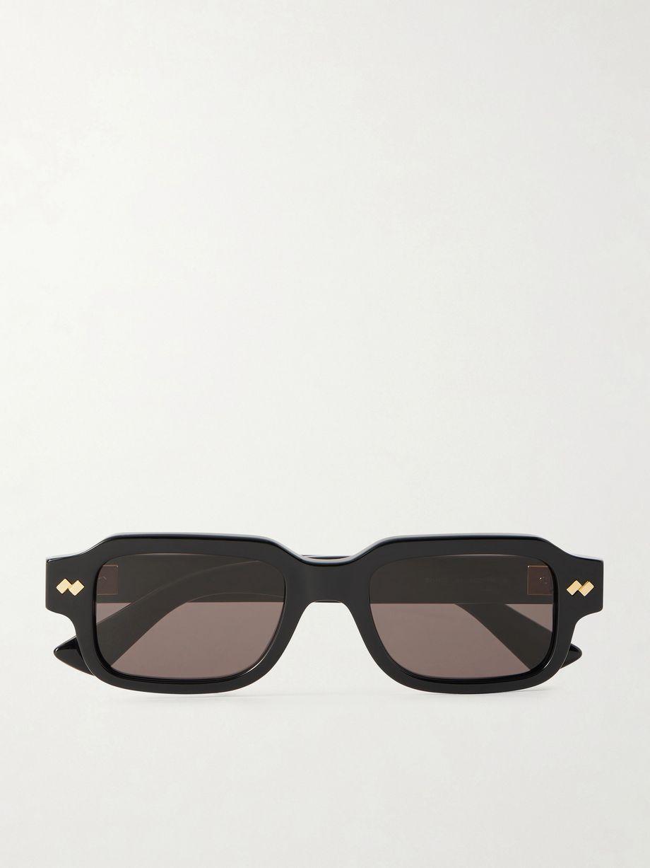 Intrecciato rectangular-frame acetate sunglasses by BOTTEGA VENETA
