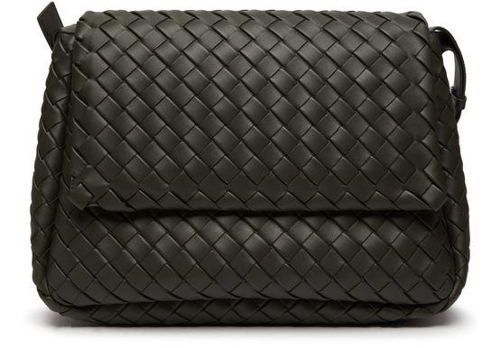 Intrecciato shoulder bag with flap by BOTTEGA VENETA