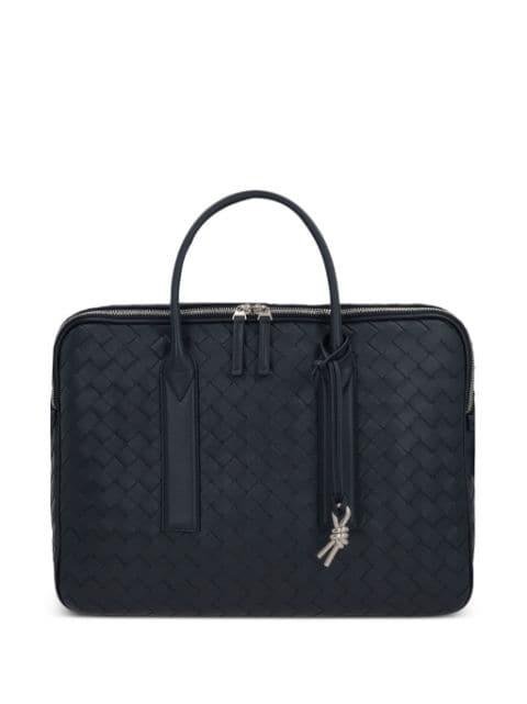 Intrecciato zipped two-way briefcase by BOTTEGA VENETA
