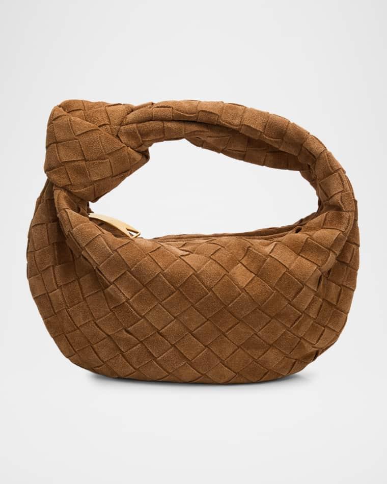 Jodie Knot-Embellished Suede Top-Handle Bag by BOTTEGA VENETA