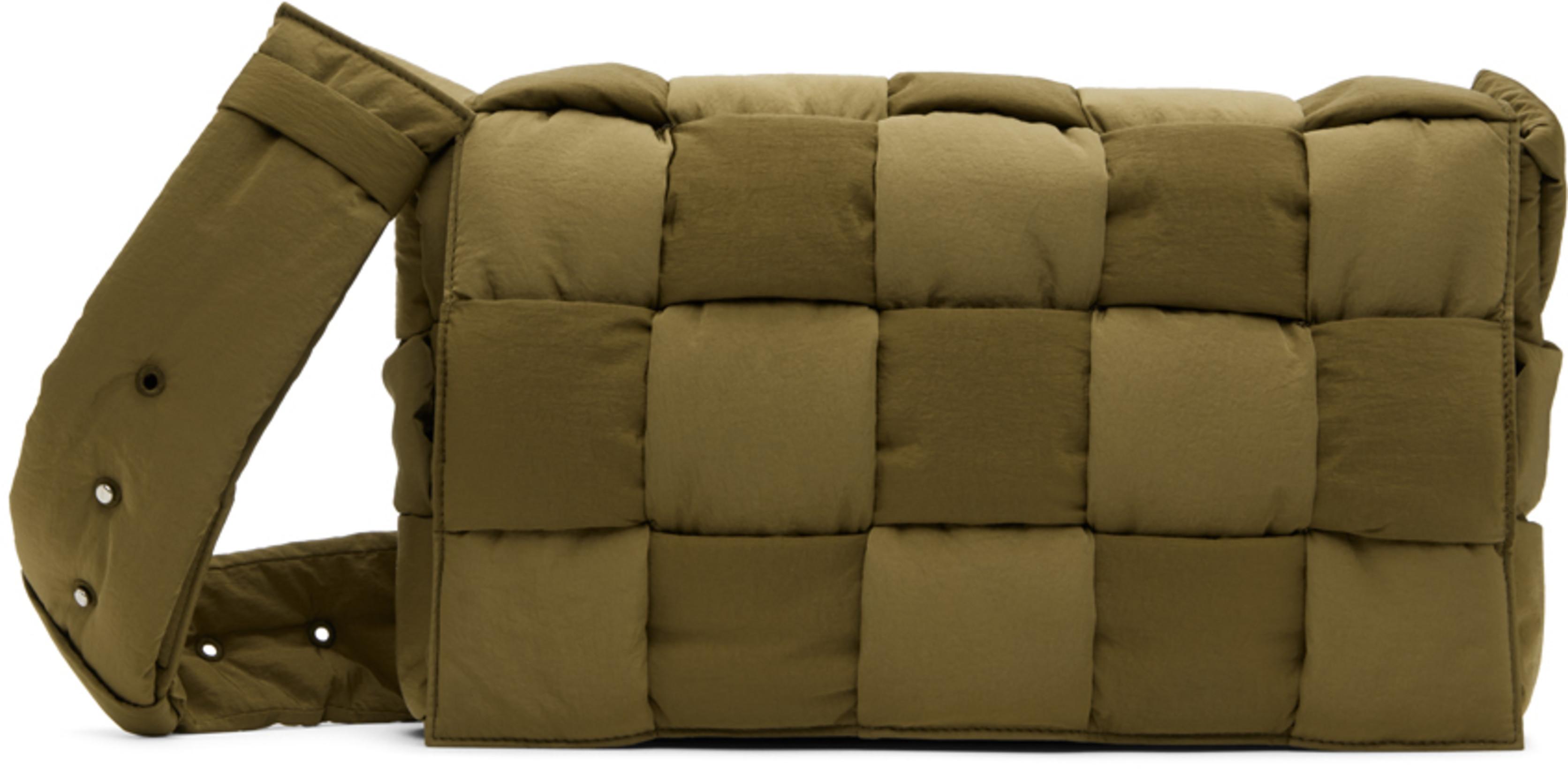 Khaki Maxi Padded Tech Cassette Bag by BOTTEGA VENETA