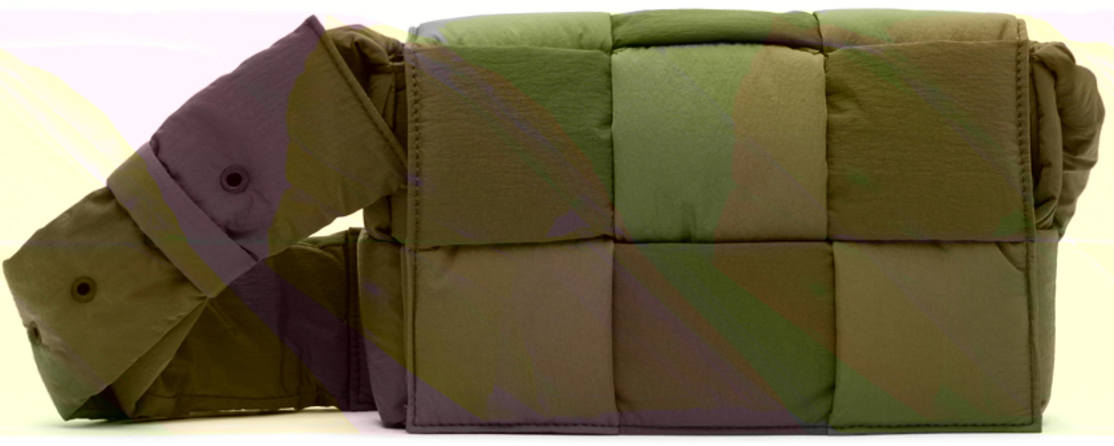 Khaki Small Tech Cassette Messenger Bag by BOTTEGA VENETA