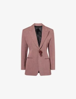 Knot-Button Wool and Linen-Blend Blazer by BOTTEGA VENETA