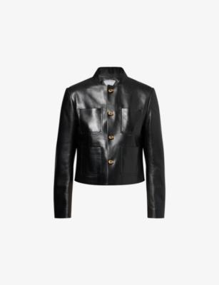 Knot Patch-Pocket Leather Jacket by BOTTEGA VENETA