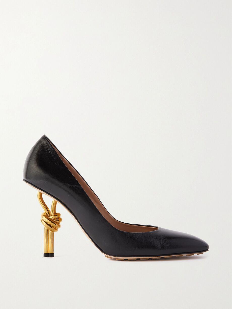 Knot glossed-leather pumps by BOTTEGA VENETA