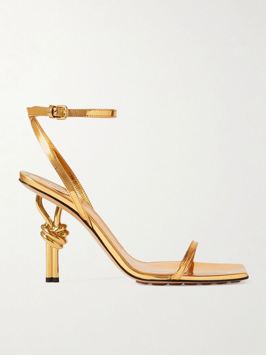 Knot metallic leather sandals by BOTTEGA VENETA