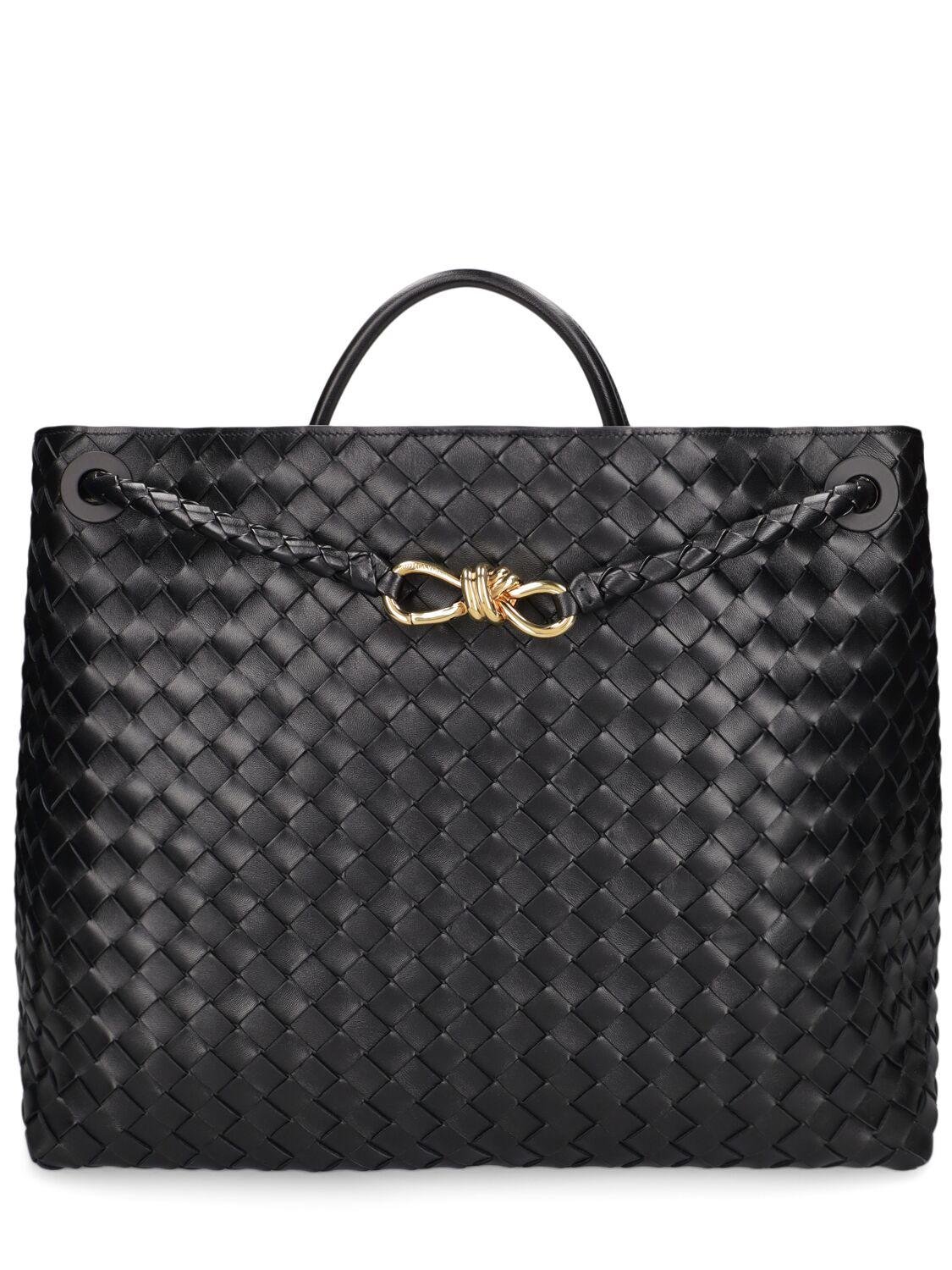 Large Andiamo Leather Top Handle Bag by BOTTEGA VENETA
