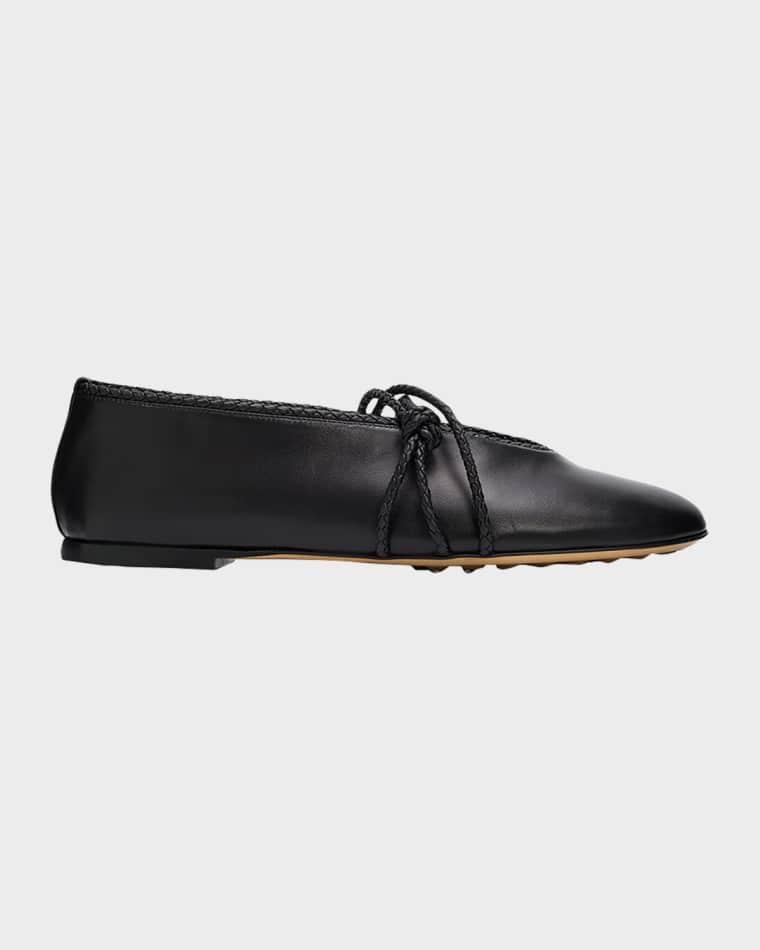 Lucia Lagoon Nappa Leather Ballerina Flats by BOTTEGA VENETA