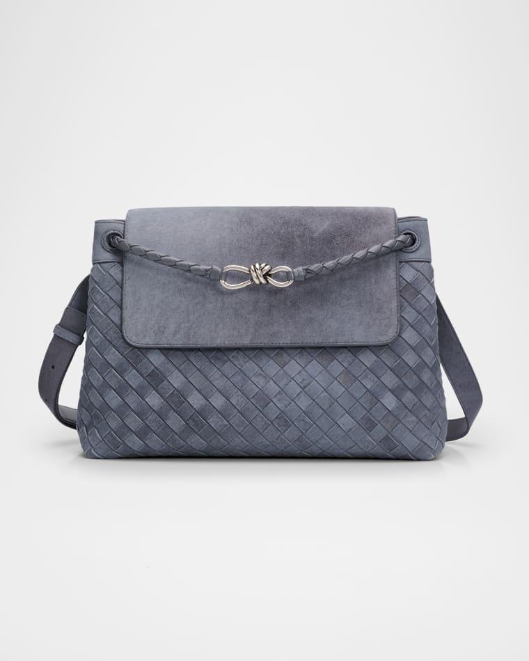 Men's Andiamo Intrecciato Suede Messenger Bag by BOTTEGA VENETA