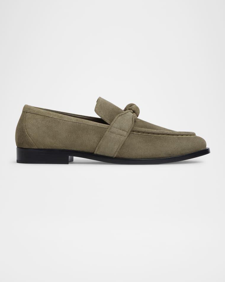 Men's Astaire Knot Suede Loafers by BOTTEGA VENETA