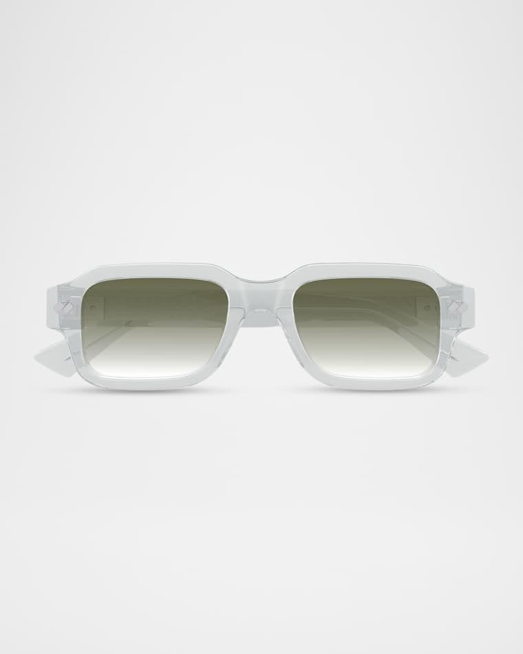 Men's BV1442S-003 Acetate Rectangle Sunglasses by BOTTEGA VENETA