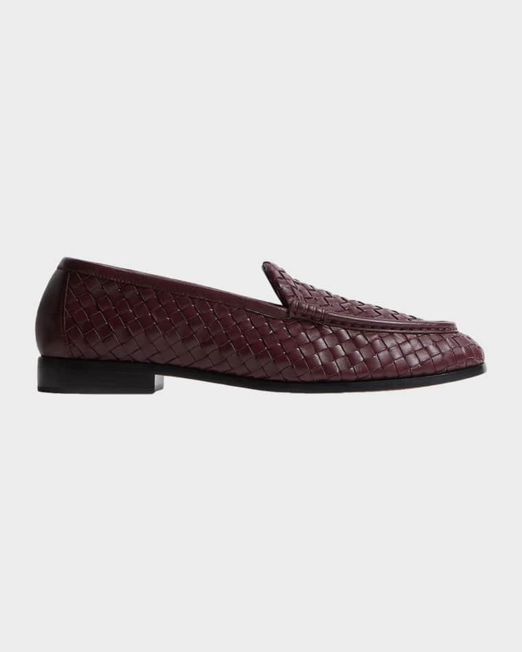 Men's Silenzio Intrecciato Napa Leather Loafers by BOTTEGA VENETA
