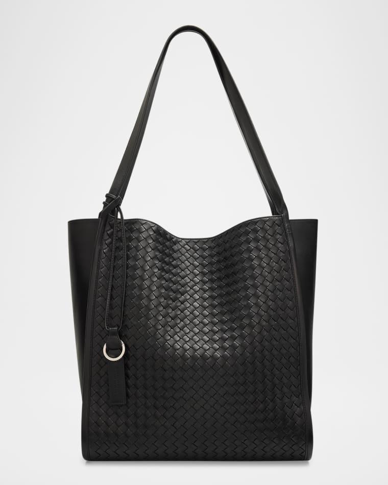 Men's Small Corriere Tote Bag in Intrecciato Leather by BOTTEGA VENETA