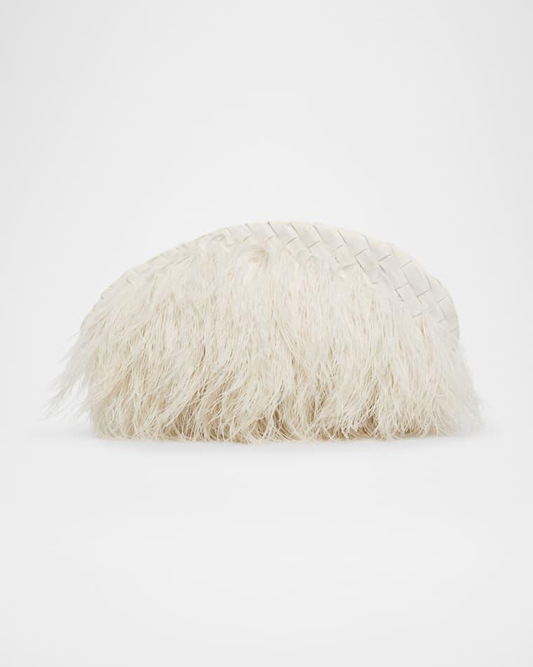 Nappa Leather & Feather Clutch Bag by BOTTEGA VENETA