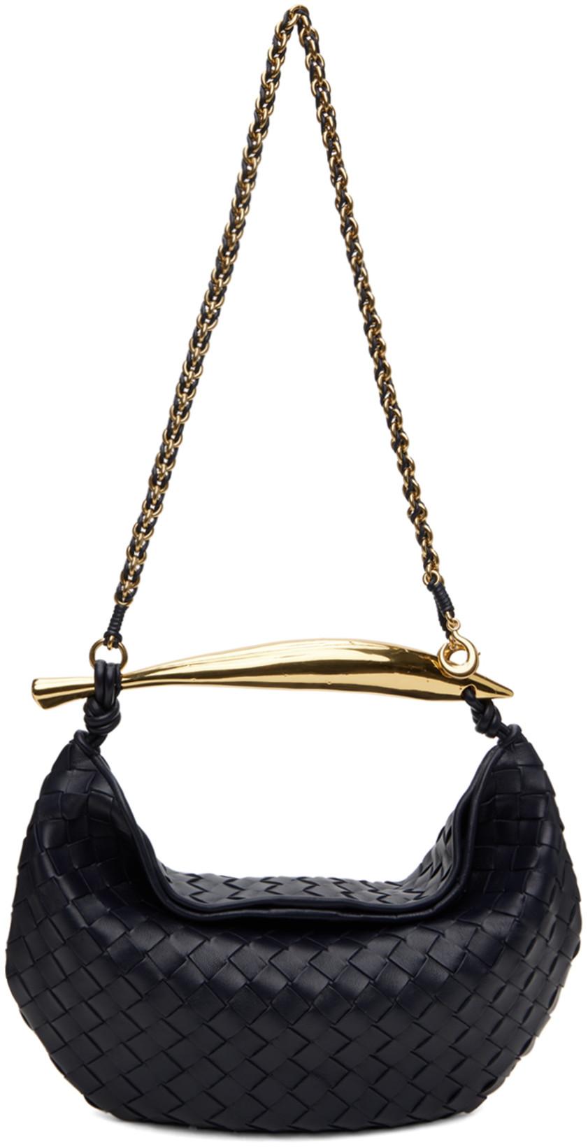 Navy Sardine With Chain Bag by BOTTEGA VENETA
