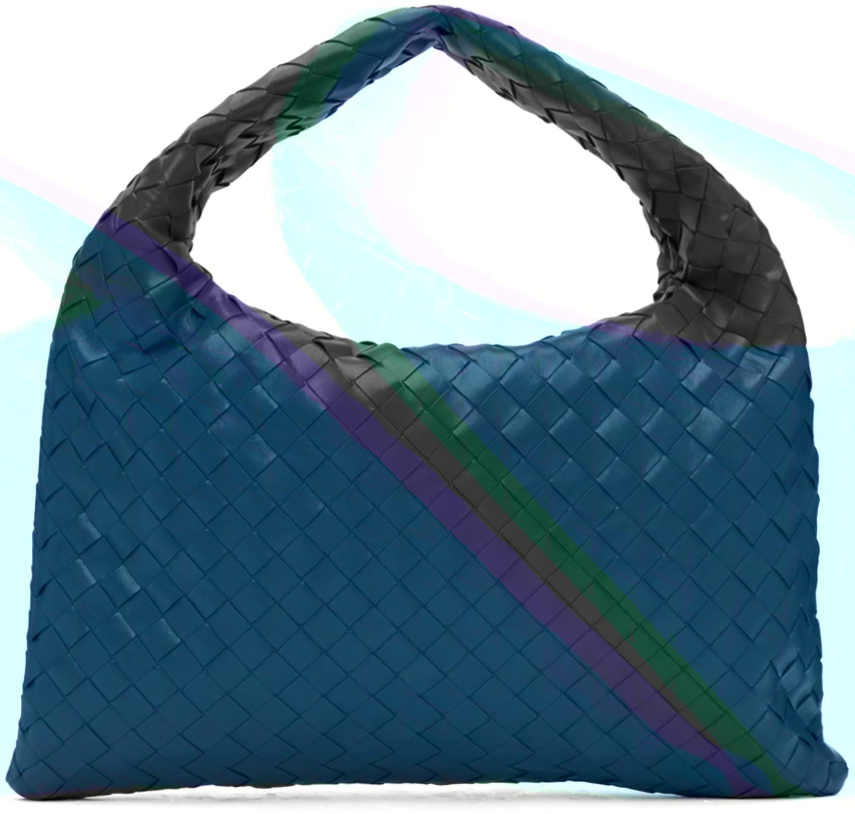 Navy Small Hop Bag by BOTTEGA VENETA