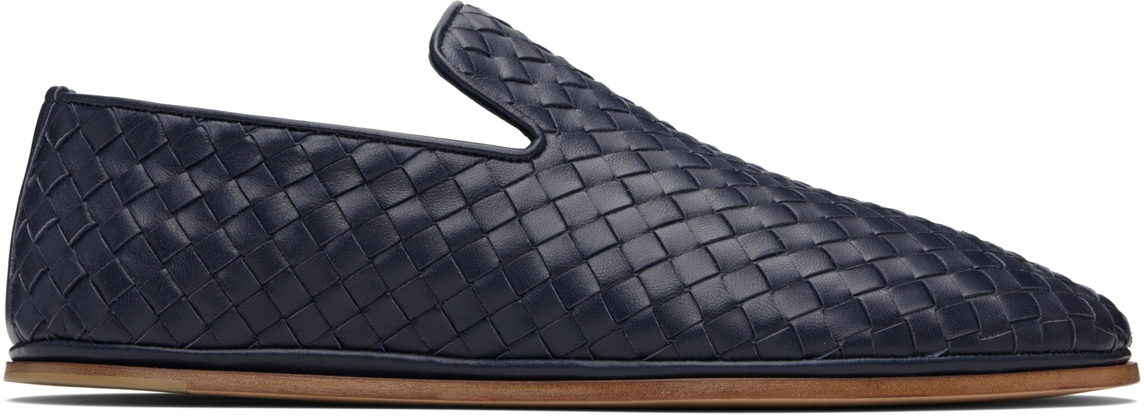 Navy Sunday Slippers by BOTTEGA VENETA